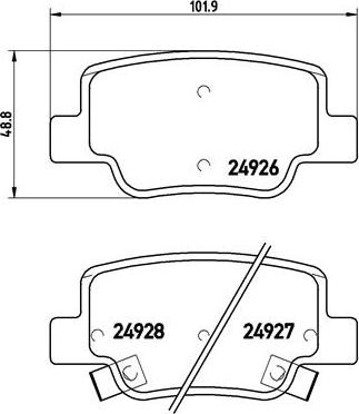 Brembo P 83 114 - Kit pastiglie freno, Freno a disco autozon.pro