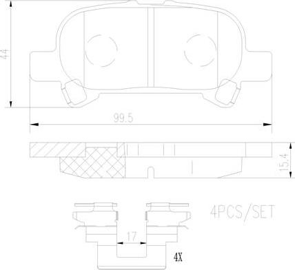 Brembo P83110N - Kit pastiglie freno, Freno a disco autozon.pro