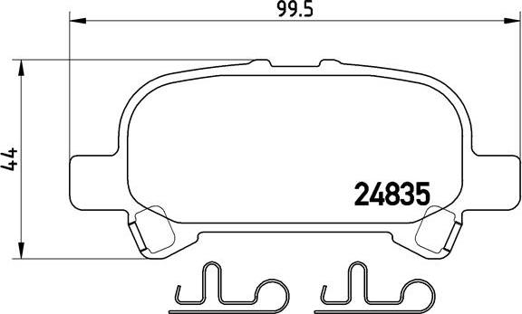 Brembo P 83 110 - Kit pastiglie freno, Freno a disco autozon.pro