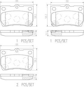 Brembo P83113N - Kit pastiglie freno, Freno a disco autozon.pro