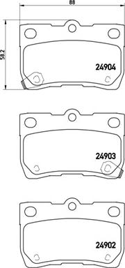 Brembo P 83 113 - Kit pastiglie freno, Freno a disco autozon.pro