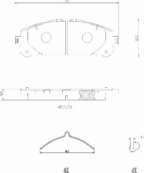 Brembo P 83 188 - Kit pastiglie freno, Freno a disco autozon.pro