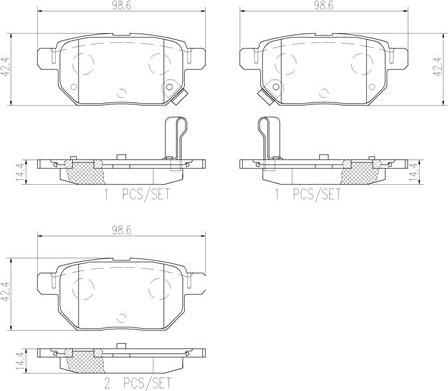 Brembo P83133N - Kit pastiglie freno, Freno a disco autozon.pro