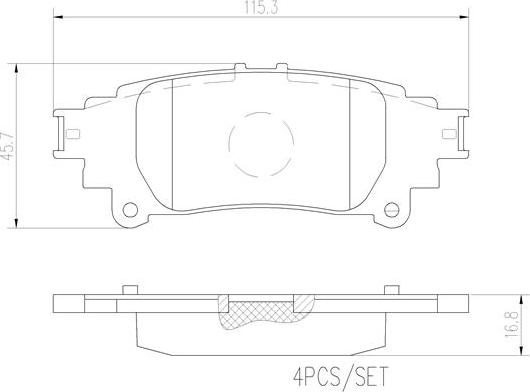 Brembo P83132N - Kit pastiglie freno, Freno a disco autozon.pro