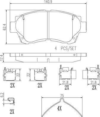 Brembo P83124N - Kit pastiglie freno, Freno a disco autozon.pro