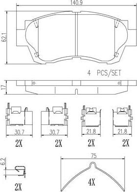 Brembo P83121N - Kit pastiglie freno, Freno a disco autozon.pro