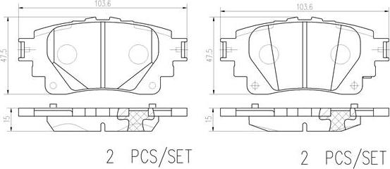 Brembo P83174N - Kit pastiglie freno, Freno a disco autozon.pro