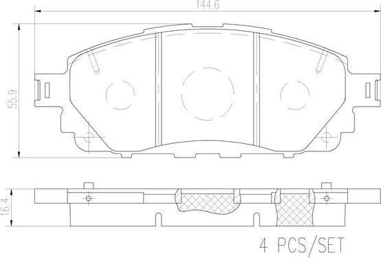 Brembo P83170N - Kit pastiglie freno, Freno a disco autozon.pro