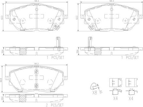 Brembo P83171N - Kit pastiglie freno, Freno a disco autozon.pro