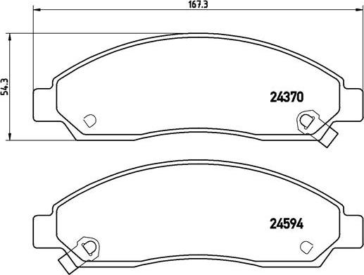 Brembo P 34 005 - Kit pastiglie freno, Freno a disco autozon.pro