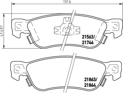 Brembo P 34 003 - Kit pastiglie freno, Freno a disco autozon.pro