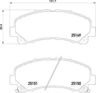 Brembo P 34 007 - Kit pastiglie freno, Freno a disco autozon.pro