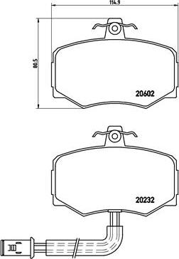 Brembo P 36 005 - Kit pastiglie freno, Freno a disco autozon.pro