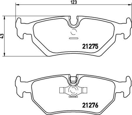 Brembo P 36 008 - Kit pastiglie freno, Freno a disco autozon.pro