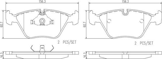 Brembo P36007N - Kit pastiglie freno, Freno a disco autozon.pro