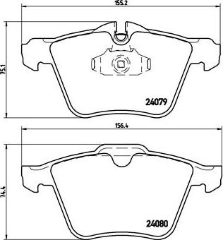 Brembo P 36 019 - Kit pastiglie freno, Freno a disco autozon.pro