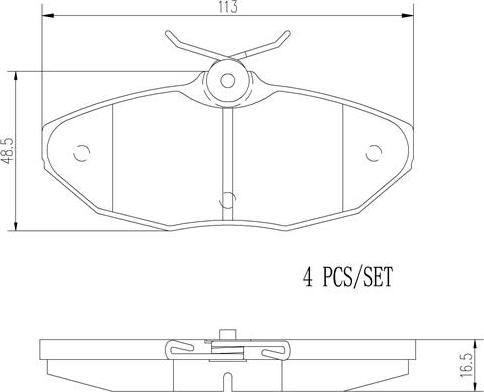 Brembo P36015N - Kit pastiglie freno, Freno a disco autozon.pro