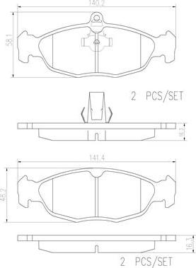 Brembo P36017N - Kit pastiglie freno, Freno a disco autozon.pro