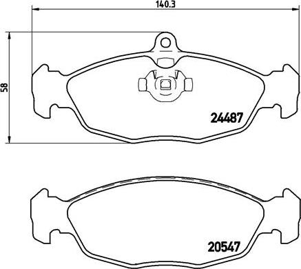 Brembo P 36 017 - Kit pastiglie freno, Freno a disco autozon.pro