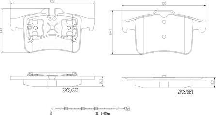 Brembo P36034N - Kit pastiglie freno, Freno a disco autozon.pro