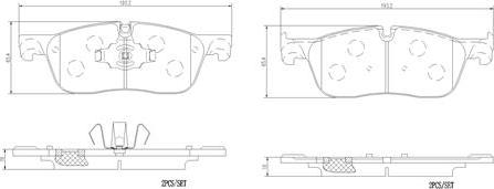 Brembo P36035N - Kit pastiglie freno, Freno a disco autozon.pro