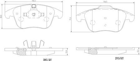 Brembo P36030N - Kit pastiglie freno, Freno a disco autozon.pro