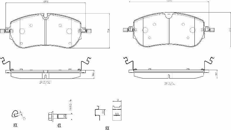 Brembo P36038N - Kit pastiglie freno, Freno a disco autozon.pro