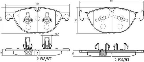 Brembo P36029N - Kit pastiglie freno, Freno a disco autozon.pro