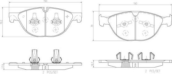 Brembo P36025N - Kit pastiglie freno, Freno a disco autozon.pro