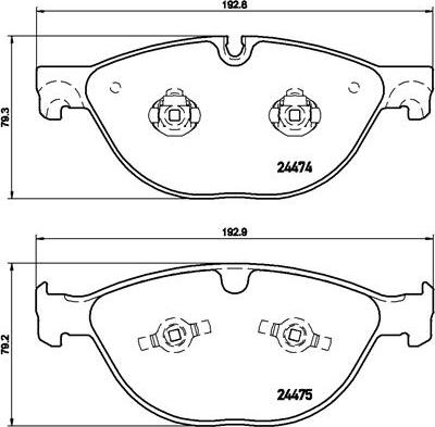 Brembo P 36 025 - Kit pastiglie freno, Freno a disco autozon.pro