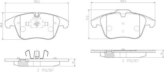 Brembo P36022N - Kit pastiglie freno, Freno a disco autozon.pro