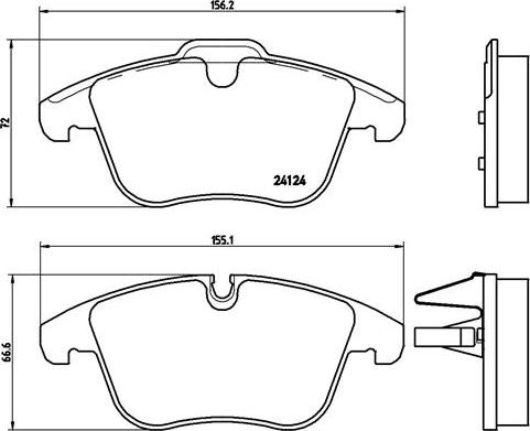 Brembo P 36 022 - Kit pastiglie freno, Freno a disco autozon.pro