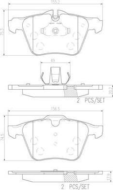 Brembo P36027N - Kit pastiglie freno, Freno a disco autozon.pro