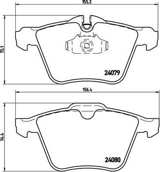 Brembo P 36 027 - Kit pastiglie freno, Freno a disco autozon.pro