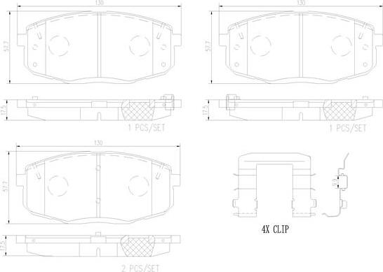 Brembo P30099N - Kit pastiglie freno, Freno a disco autozon.pro