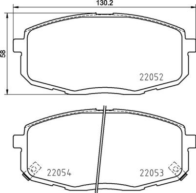 Brembo P 30 099 - Kit pastiglie freno, Freno a disco autozon.pro