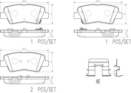 Brembo P30094N - Kit pastiglie freno, Freno a disco autozon.pro