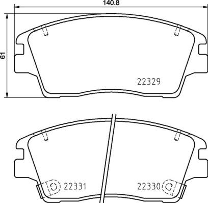 Brembo P 30 096 - Kit pastiglie freno, Freno a disco autozon.pro