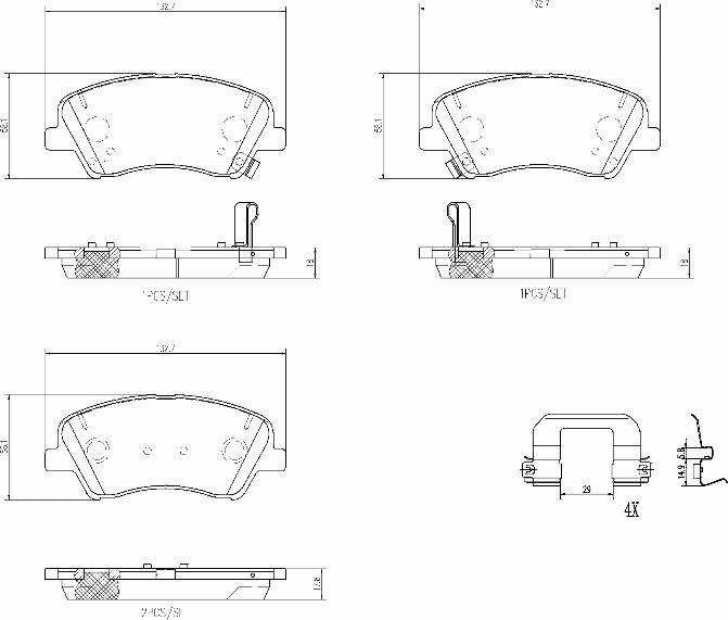 Brembo P30098N - Kit pastiglie freno, Freno a disco autozon.pro