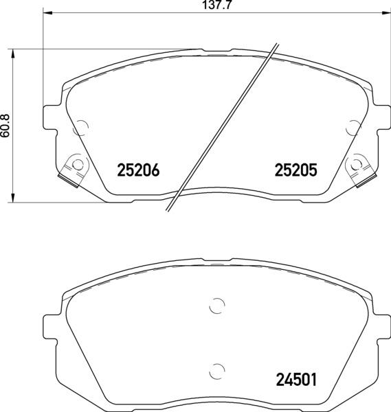 Brembo P 30 093E - Kit pastiglie freno, Freno a disco autozon.pro