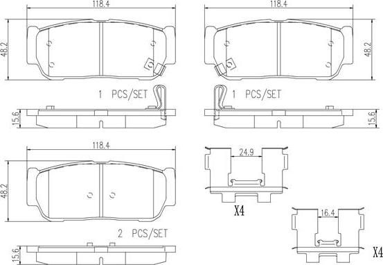 Brembo P30049N - Kit pastiglie freno, Freno a disco autozon.pro