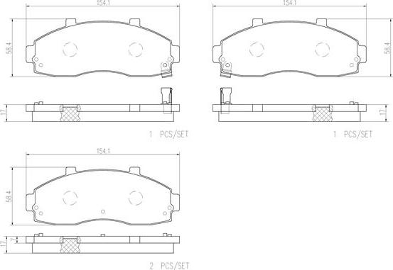 Brembo P30044N - Kit pastiglie freno, Freno a disco autozon.pro