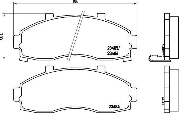 Brembo P 30 044 - Kit pastiglie freno, Freno a disco autozon.pro