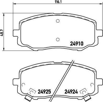 Brembo P 30 045 - Kit pastiglie freno, Freno a disco autozon.pro