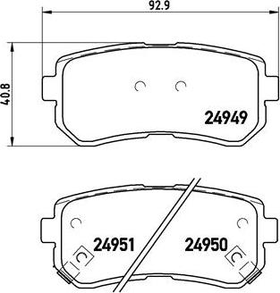 Brembo P 30 046 - Kit pastiglie freno, Freno a disco autozon.pro