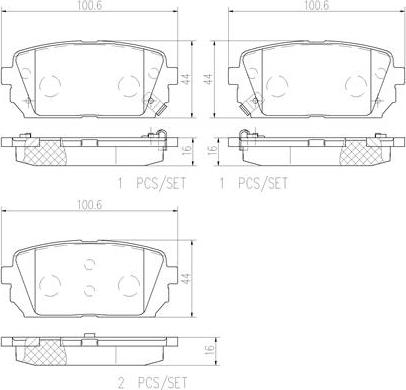 Brembo P30040N - Kit pastiglie freno, Freno a disco autozon.pro