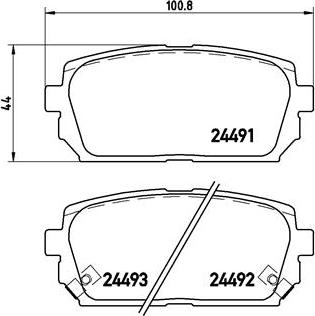 Brembo P 30 040 - Kit pastiglie freno, Freno a disco autozon.pro