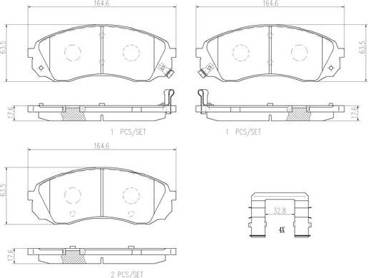 Brembo P30041N - Kit pastiglie freno, Freno a disco autozon.pro