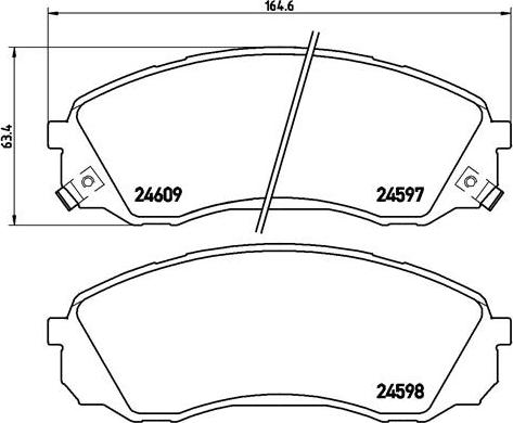 Brembo P 30 041 - Kit pastiglie freno, Freno a disco autozon.pro