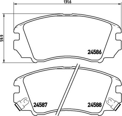 Brembo P 30 043 - Kit pastiglie freno, Freno a disco autozon.pro